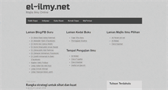 Desktop Screenshot of el-ilmy.net